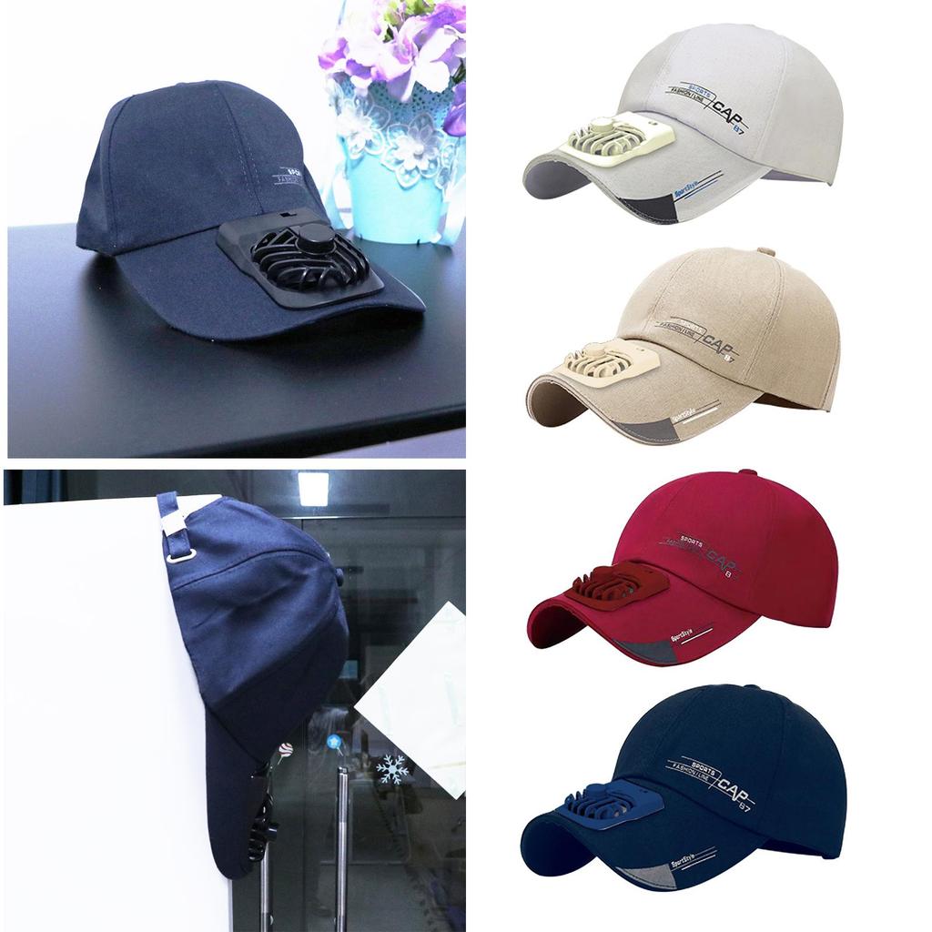 หมวกเบสบอล Cooling Cap พร้อมพัดลม USB สําหรับกีฬาเบสบอล กอล์ฟ และกีฬาอื่นๆ