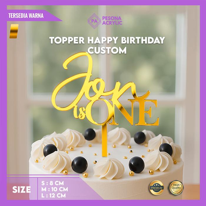 ดีที่สุด!!! CUSTOM เค้ก Topper/ทองกระจกเค้ก Topper/Luxury CUSTOM เค้ก Topper - S/8 ซม., ทอง