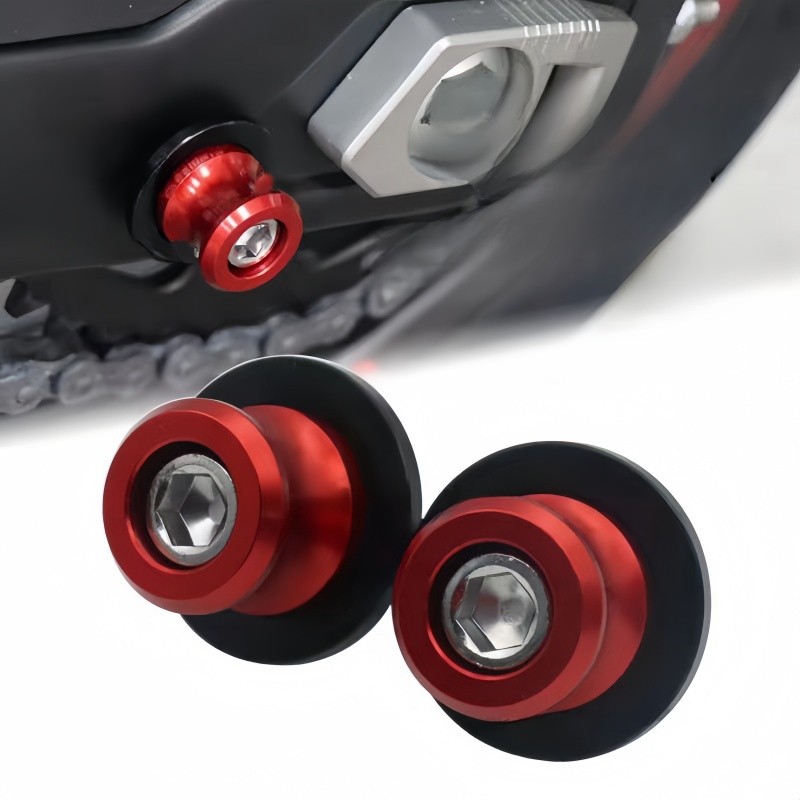 For Suzuki GSXR 1000 750 600 K1 K2 K3 K4 K5 K6 K7  Motorcycle Swingarm Spools 8MM Stand Screws M8 Al