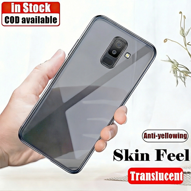 สําหรับ Samsung Galaxy Jean 6.0 นิ้ว SM-A605FN A605G A605F A605GN Silky Smooth Soft Smoky สีดําโปร่ง