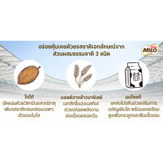 MILO (ไมโล) เครื่องดื่มรสช็อกโกแลตมอลต์ปรุงสำเร็จ Active-Go 23 กรัม (30 ซอง) (28+2 ซอง)