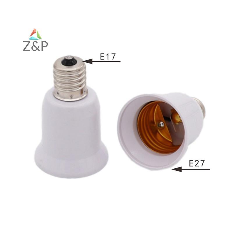Z&P E17 ซ็อกเก็ตโคมไฟ E17 ถึง E27 LED หลอดฮาโลเจน CFL หลอดไฟอะแดปเตอร์ COD