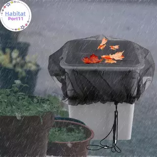 HabitatPort 30-120 ซม.ตาข่ายตาข่ายสําหรับเก็บน้ําฝนถัง Raindrop Anti-fall ใบกรองสุทธิเครื่องมือป้องกันน้ํา th