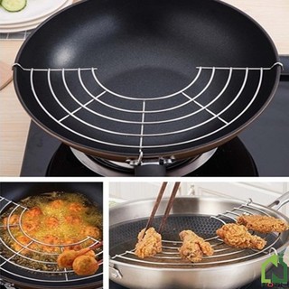 26/32cm Frying Oil Strainer Steam Rack for Frying Stainless Steel Oil Mesh Colander Filter Kitchen
