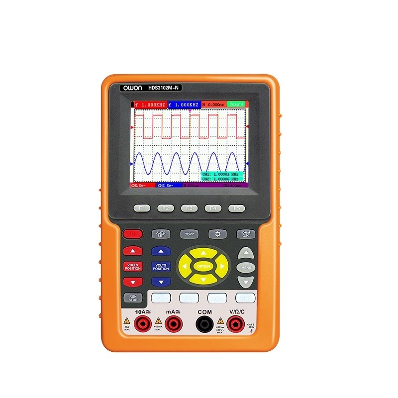 ใหม่แท้ Owon Handheld Oscilloscope Dual-channel 100Mhz 1Gs/s HDS3102M-N ขนาดเล็กแบบพกพาซ่อมยานยนต์มั