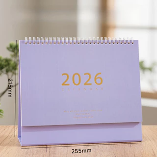 ปฏิทินตั้งโต๊ะ 2026 มินิมอล ดีไซน์เรียบหรู ขนาดมาตรฐาน ใช้งานได้ทั้งปี เหมาะเป็นของขวัญ พร้อมส่ง