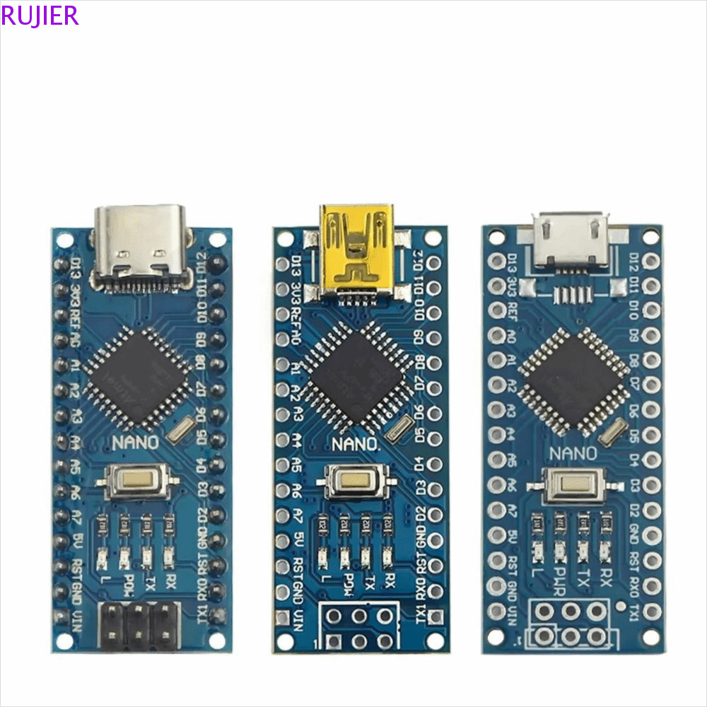 ROJIAR Nano 3.0 Controller, CH340 Mini USB Arduino Compatible, Driver Type-C USB Micro USB CH340 USB