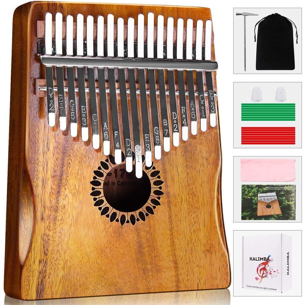 เปียโนนิ้วหัวแม่มือ Kalimba 17 คีย์, ของขวัญเปียโนนิ้ว Mbira แบบพกพาสําหรับเด็กและผู้ใหญ่เริ่มต้นไม้