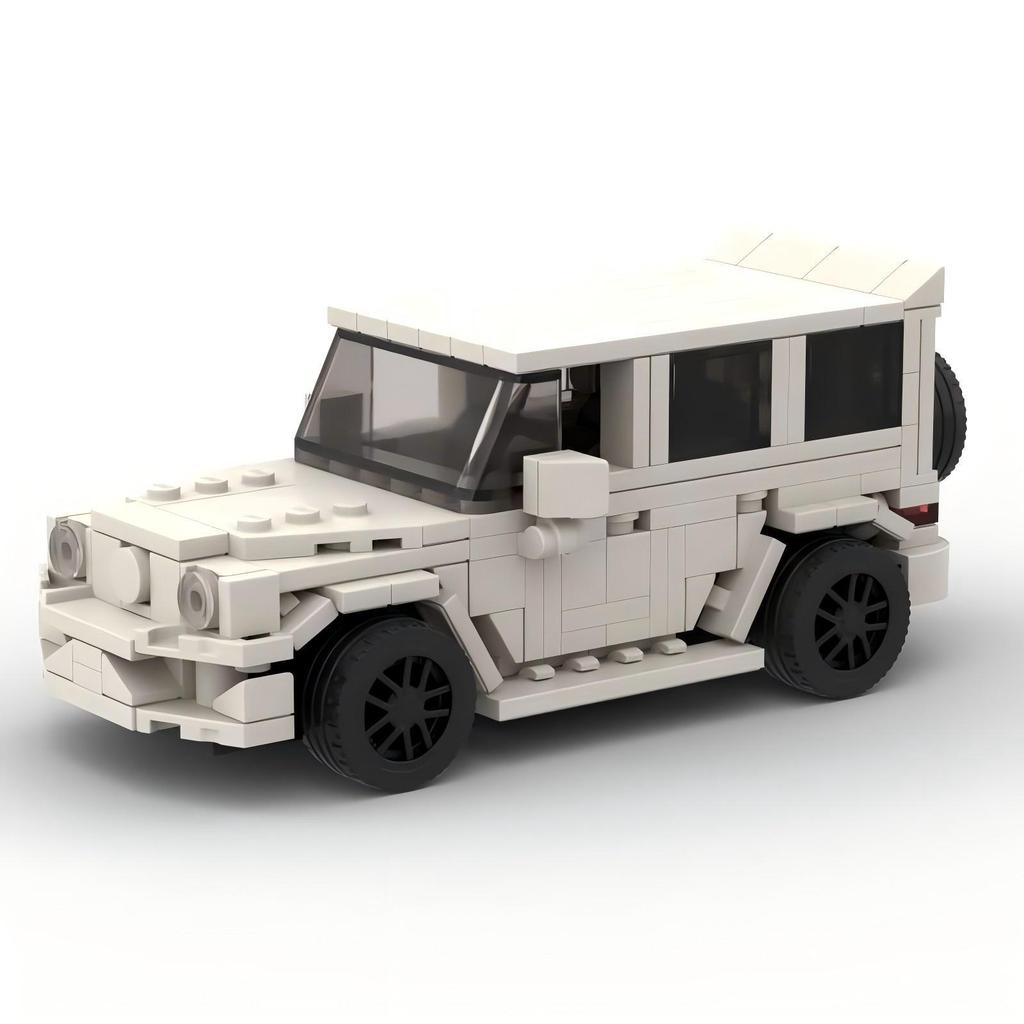 MOC-84923 สีขาว MOC-AMG G63 Building Blocks ใช้งานร่วมกับ Lego Assembly ของขวัญเครื่องประดับอนุภาคขน