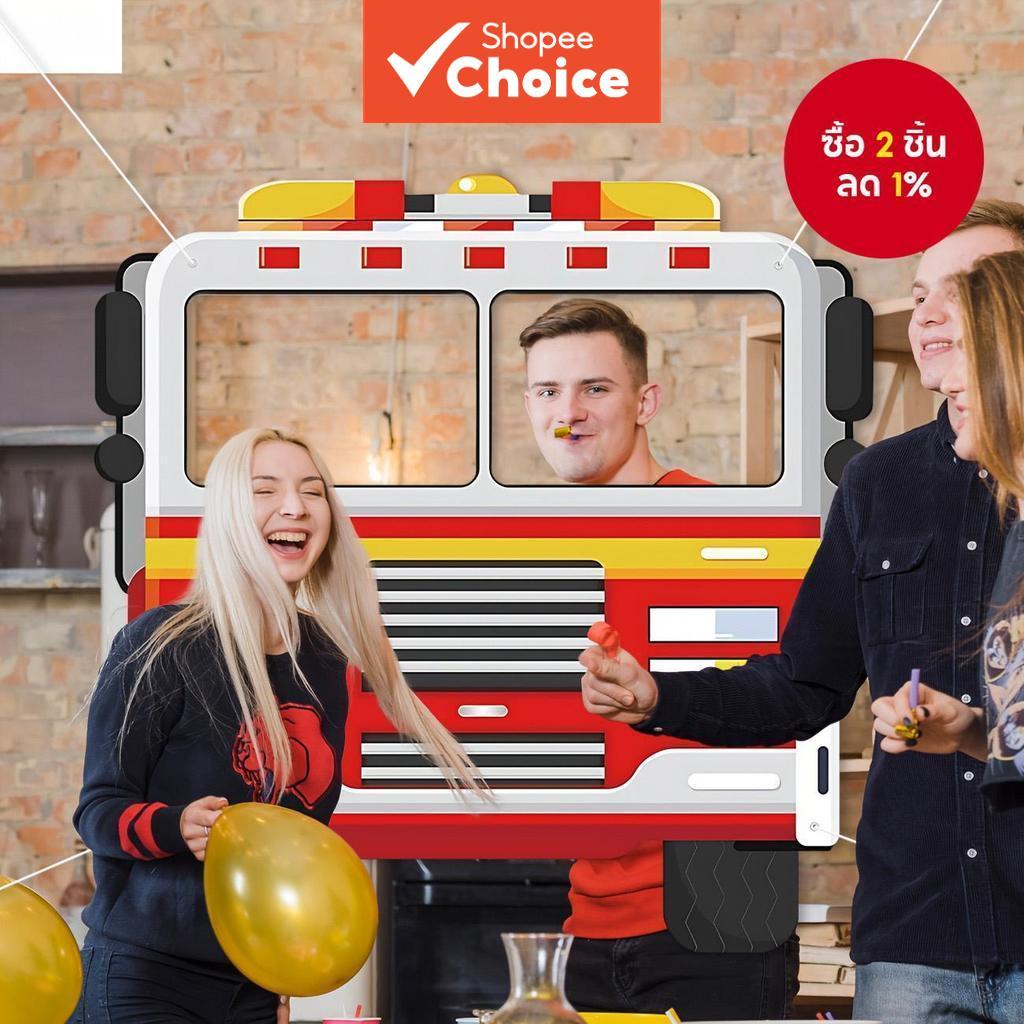 รถดับเพลิงรูปแบนเนอร์ที่ถ่ายรูปขนาดใหญ่สําหรับตกแต่งงานปาร์ตี้