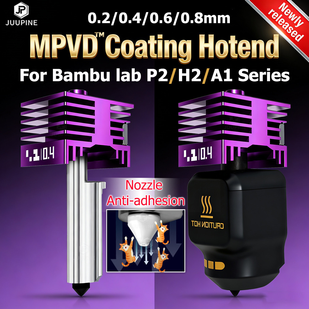 JUUPINE MPVD Coat Hotend For Bambu Lab P2s H2d H2C Print Head Anti-stick Nozzle For A1mini A1 Hotend