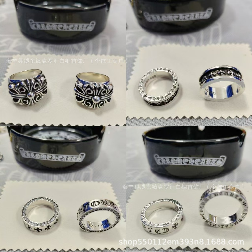 แหวนเงินไทย s925 ดีไซน์อักษรครอสและดอกไม้ สำหรับคนรักความหมายพิเศษ