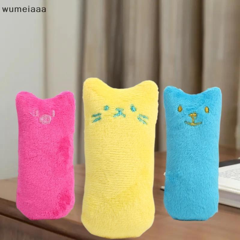 Wumeiaa ของเล่นฟันตลก Interactive Plush ของเล่นแมวสัตว์เลี้ยงลูกแมว Chewing Vocal ของเล่น Claws Thum