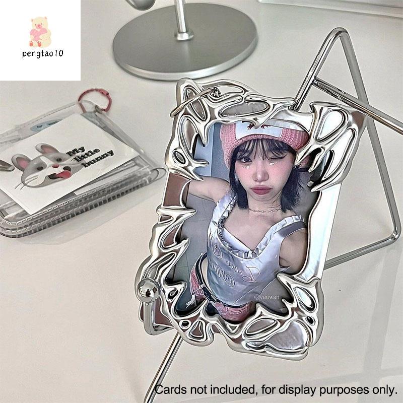 Pengatao10 Electroplated Premium Feeling Creative Card Holder K-POP Idol Card Holder ใหม่
