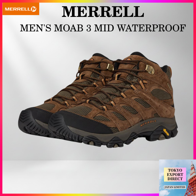 Merrell Moab 3 Mid รองเท้าเดินป่า กันน้ำ รองเท้าไฮกิ้ง สำหรับผู้ชาย
