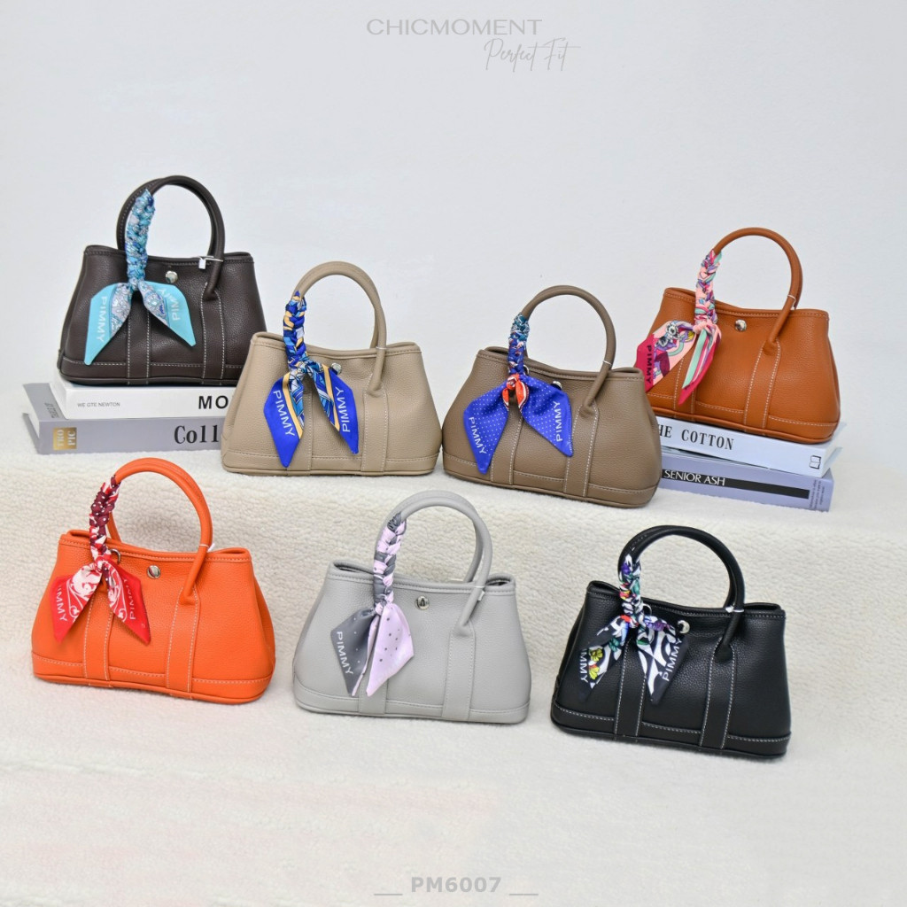 Chicbag กระเป๋าสะพายวัสดุ Premium PU Leather ไซซ์24ซม. มีเท็กซ์เจอร์ที่เทียบเท่าหนังแท้ No.PM-6007