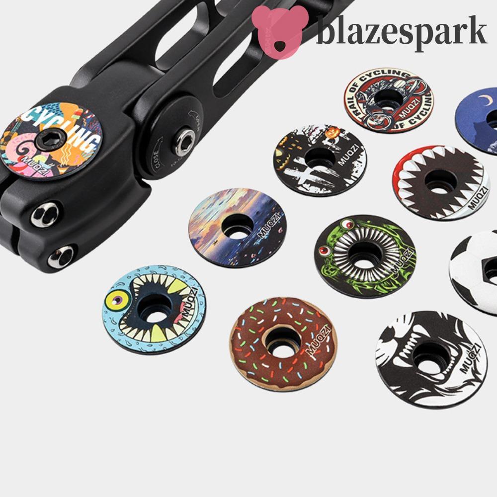 BLAZESPARK ฝาครอบชามจักรยาน, Stem Cap สกรูจักรยาน Stem Top Cap, ทนทาน 28.6 มม.1 1/8 "สีสัน Ultra-light ส้อมหลอดชุดหูฟังหมวกอุปกรณ์เสริมจักรยาน