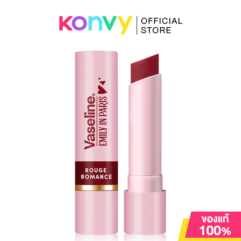 Vaseline Emily in Paris Tinted Lip Balm 3g #Rouge Romance วาสลีน ลิปบาล์มรุ่นลิมิเต็ด.