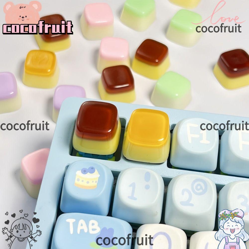 COCOFRUIT Jelly Pudding Keycap, Cross Shaft Mechanical Keyboard Key Caps, DIY กาวเนื้อเรซิ่น Jelly K