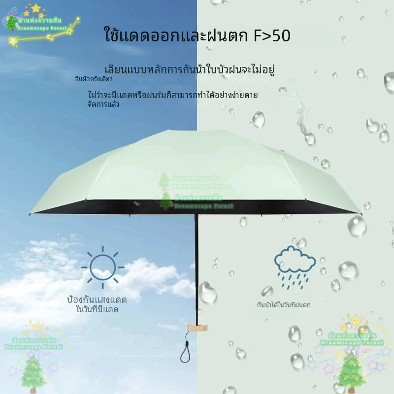 ร่มกันแดดขนาดเล็กแบบพกพาร่มกันฝนร่มแบบพับไวนิลกันแสงยูวีป้องกันแสงแดดแบบพกพาแคปซูล thumbnail 6