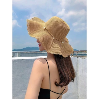 Nemo🌸# (MK-24)ถักหมวกกันแดดสำหรับชาวประมง สวมใส่เที่ยวชายทะเล สำหรับผู้หญิง มีให้เลือก 3 สี สไตล์เกาหลี
