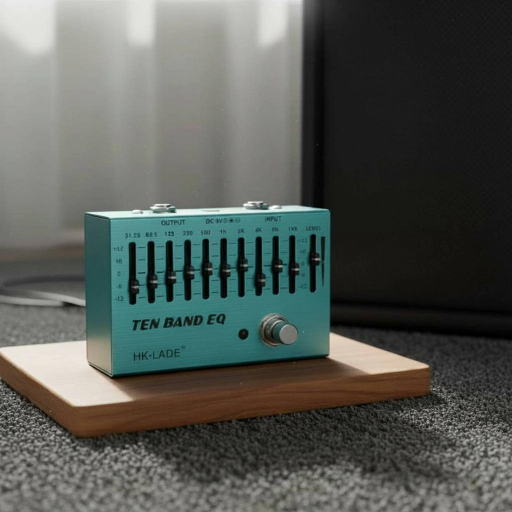 การควบคุมความถี่ต่ํา 10 Band Equalizer Effect Pedal +/-12 10-Band Band Equalizer Pedal ขนาดกะทัดรัดส