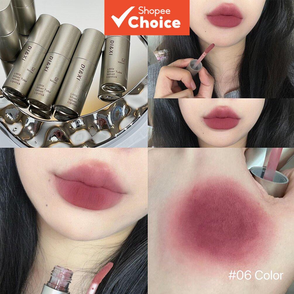 ลิปกลอสซิลเวอร์ทูบ, ลิปมัคกํามะหยี่แมท, เพิ่มสีสันสดใสติดทนนาน, ลิปสติกเครื่องสําอางประจําวันไม่ซีดจาง