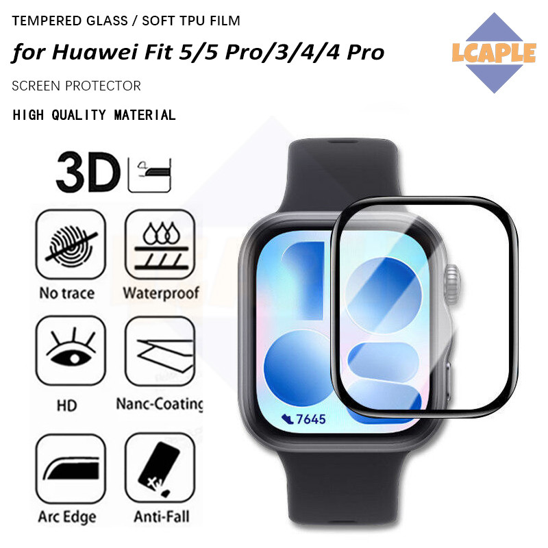 ฟิล์ม TPU / กระจกนิรภัย for Huawei Watch Fit 5/5Pro/4/4 Pro อุปกรณ์ฟิล์มป้องกันหน้าจอ for Smartwatch Huawei Fit 3