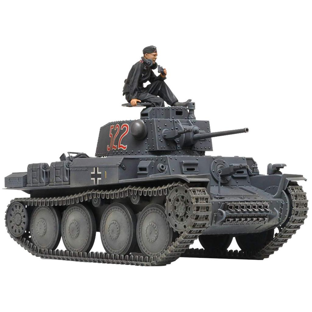 TAMIYA 1/35 Military Miniature Series No. 369 German Light Tank 38(t) E/F Type Plastic Model 35369