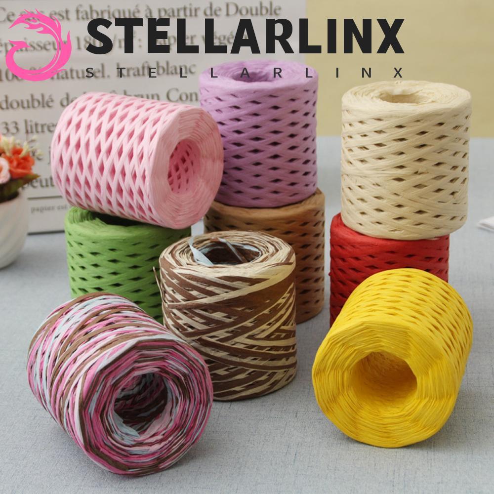 STELLARLINX Raffia Ribbon Party 200m Twine Natural DIY Packing Cord