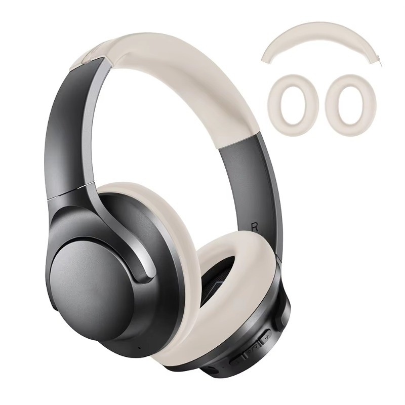 2in1 ชุดหูฟังซิลิโคนอ่อนนุ่มสําหรับ Anker Soundcore Q20i Headbeam Full-Body Shell สําหรับ Anker Soundcore Life Q20i ล้างทําความสะอาดได้ผิว Earmuff ฝาครอบป้องกัน