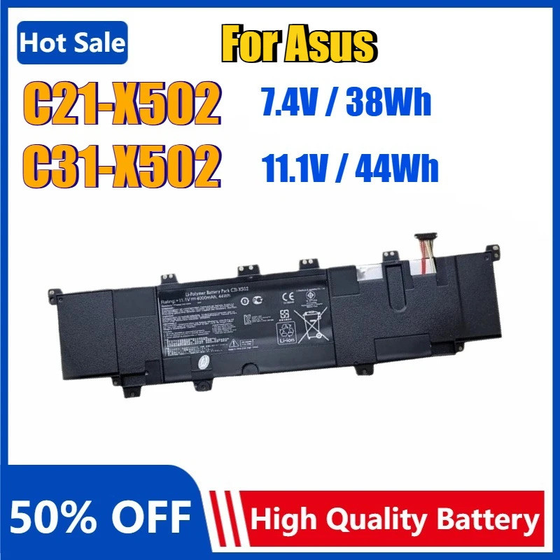 ใหม่ C21-X502 C31-X502 แบตเตอรี่แล็ปท็อปสําหรับ Asus VivoBook S500 S500CA V500CA-DB31T V500C X502CA 