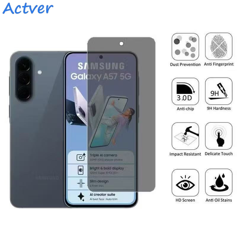 ฟิล์มกระจกนิรภัยกันเสือก สำหรับ Samsung A57 A37 A27 A17 A07 A56 A36 A26 A16 A06 A55 A35 A25 A15 A05 A05S A54 A34 A24 A14