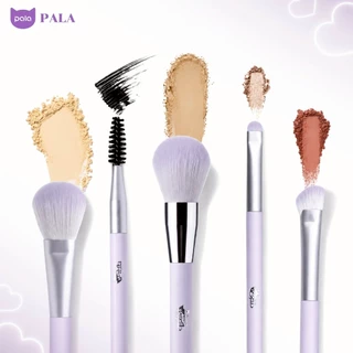 PALA ชุดแปรงแต่งหน้า 5ชิ้น แปรงแต่งหน้า แปรงปัดแก้ม TRAVEL BRUSH SET ขนแปรงบางเบา นุ่มละเอียด ไม่บาดผิว มีกระเป๋า