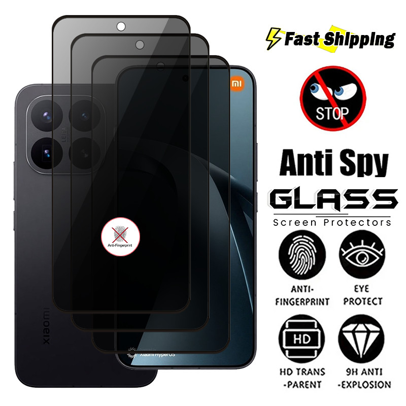 1-3 ชิ้นความเป็นส่วนตัวกระจกด้านหน้าฟิล์มสําหรับ Xiaomi 17T 15T 14T Pro Xiaomi17T 17TPro 17 T 5G ไม่ลายนิ้วมือปลดล็อคฝาครอบ Anti-Spy Anti Scratch กระจกนิรภัยป้องกันหน้าจอฟิล์ม