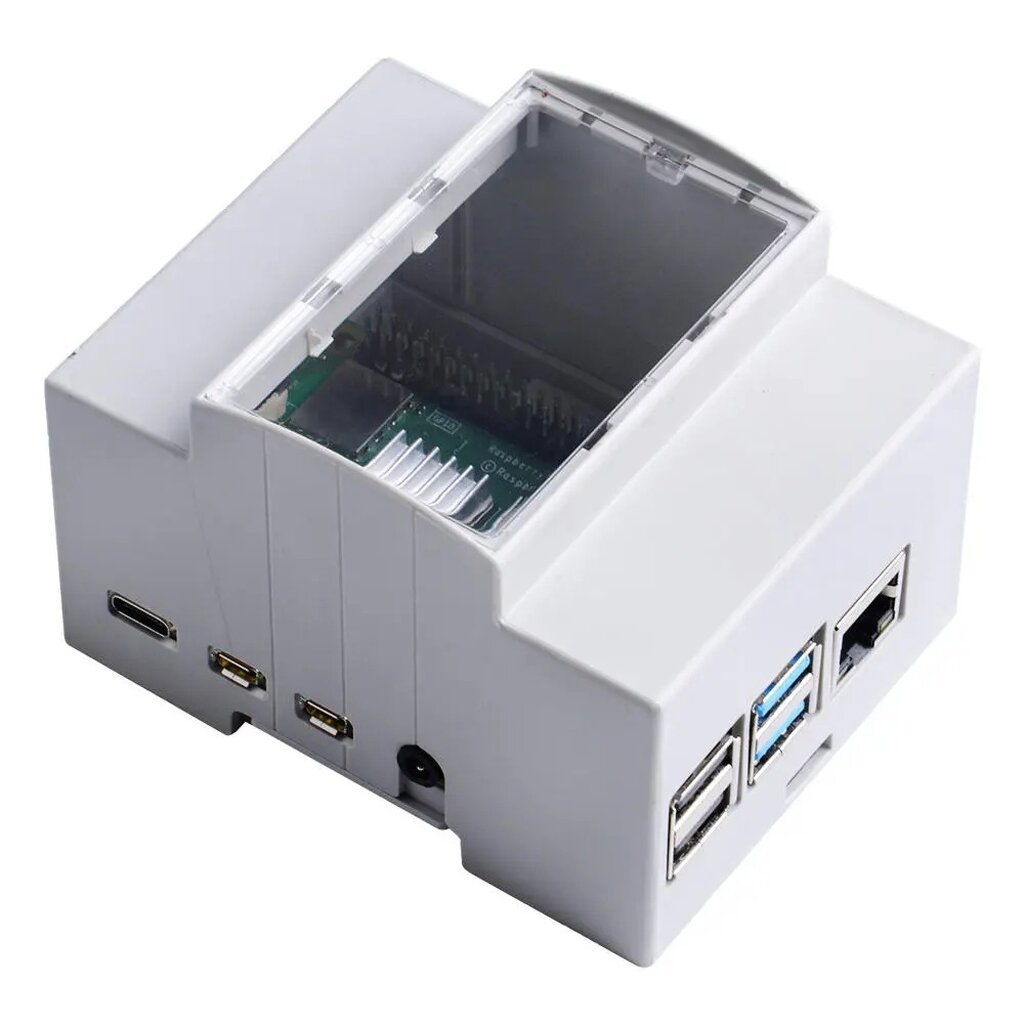 DIN Rail Case for Raspberry Pi 4 & 5 เคสติดรางปีกนกสำหรับ Raspberry Pi