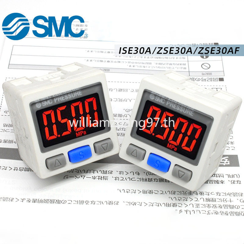SMC สวิตช์แรงดันดิจิตอล – ISE30A-01-N/PL / ZSE30A-01-A/BC/DL – เกจวัดสูญญากาศแรงดันลบ