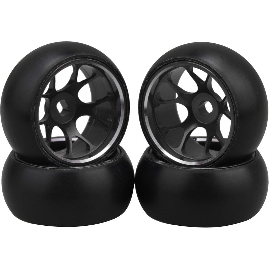 4pcs 25x11MM RC 1:28 Drift ยางตาข่ายสีดําล้อ Hub สําหรับ WL 1/28 K969 K989 P929 อะไหล่อัพเกรด
