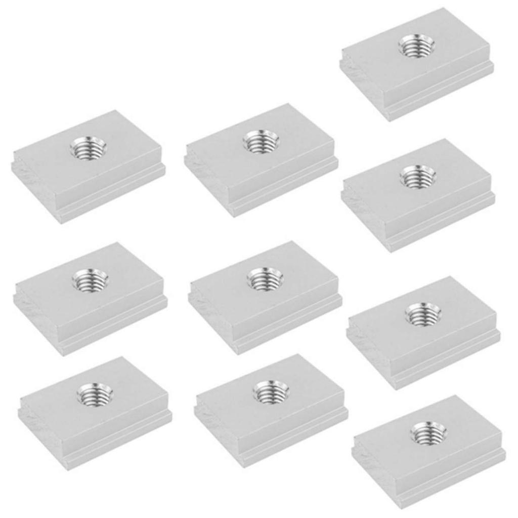 BestTeam 10PCS T-Slider สําหรับ T-Slot, M6/M8 T-Track Slider น็อตเลื่อนอลูมิเนียม T Slot NUT สําหรับ