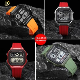 เหมาะสําหรับนาฬิกา AE1200/1300 SGW400 A158W A159W series สายนาฬิกาซิลิโคนอุปกรณ์เสริม 18 มม.