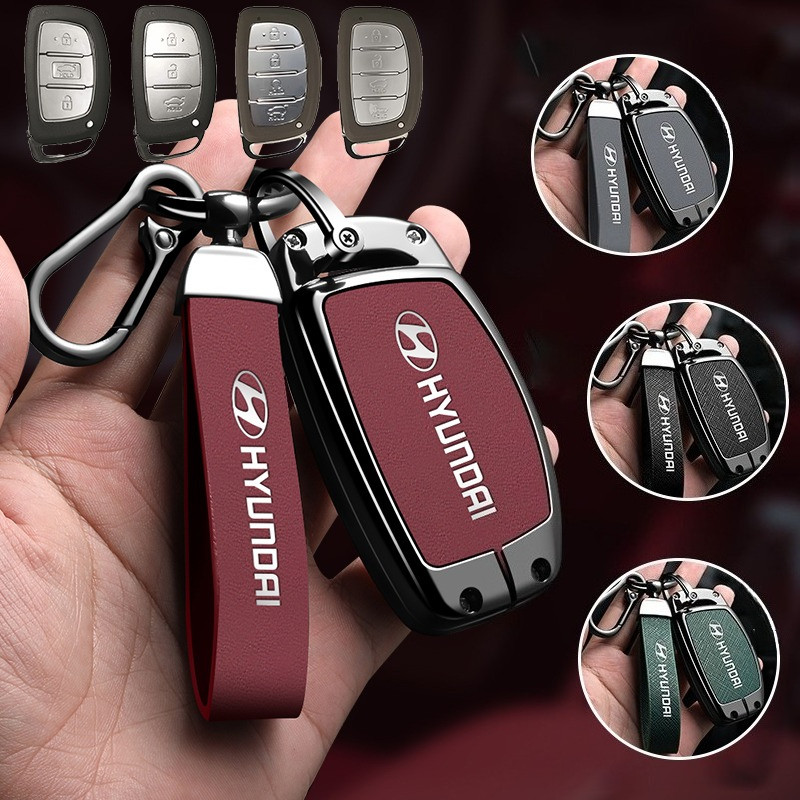 Napa ของแท้หนังโลหะผสมสังกะสีรถสมาร์ท Remote Key กรณีสําหรับ Hyundai i10 i20 i30 N i40 Ioniq 5 Sonat