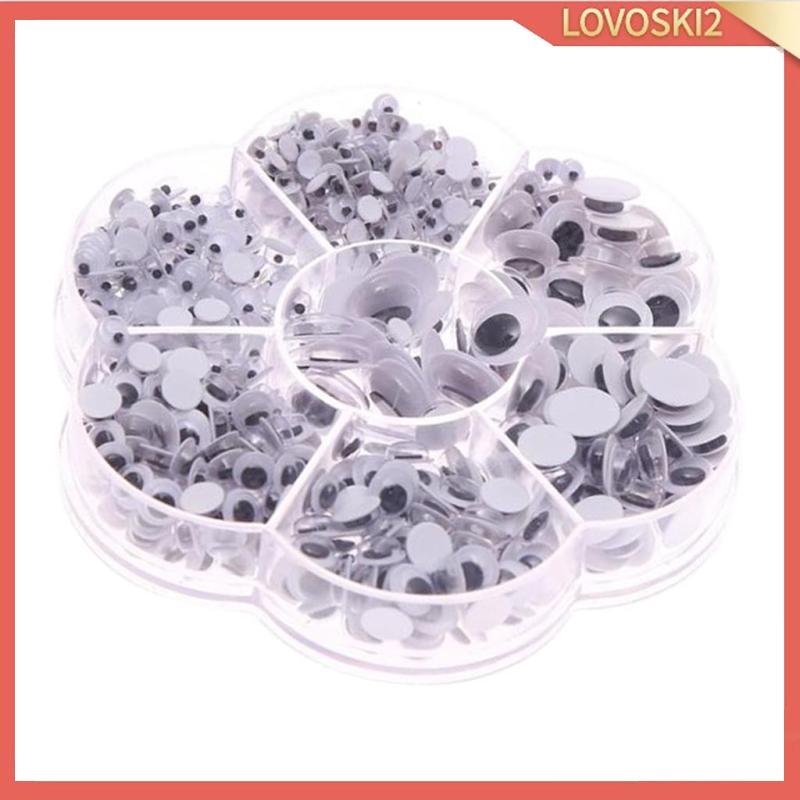 [Lovoski2] 700 ชิ้นคละไซส์มีกาวในตัว Sticky Wiggly Wiggle Googly Eyes