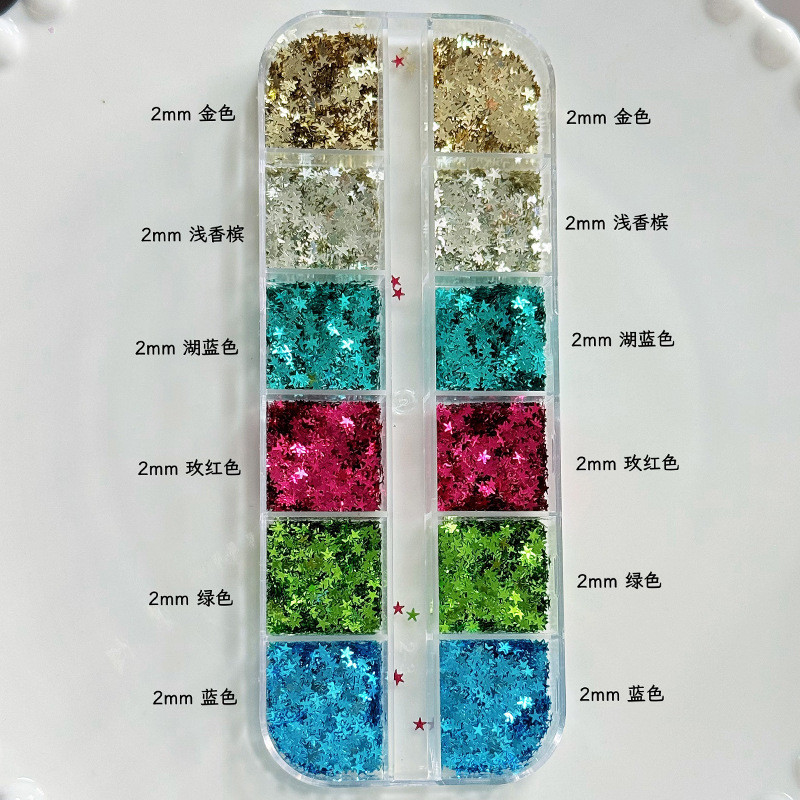 ดาวเลื่อมเครื่องประดับแต่งเล็บคริสต์มาสเครื่องประดับคริสต์มาสดาวห้าแฉกอุปกรณ์ตกแต่งเล็บ - รูปที่ 6