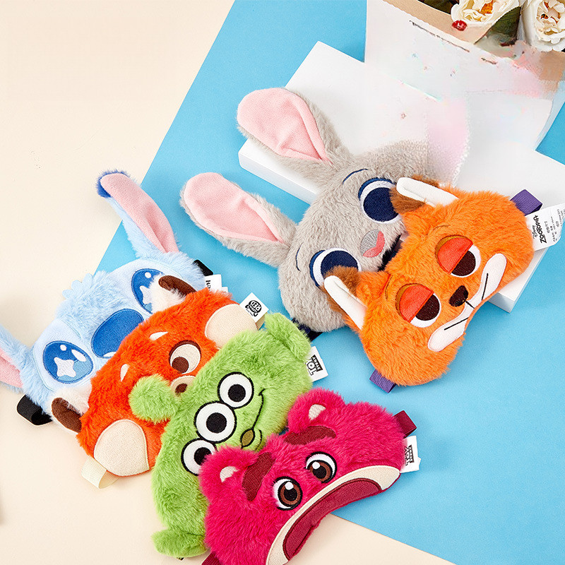 ใหม่การ์ตูน Judy Fox Eye Protection Mask Lunch Break Sleeping Mask Plush Disney Hood