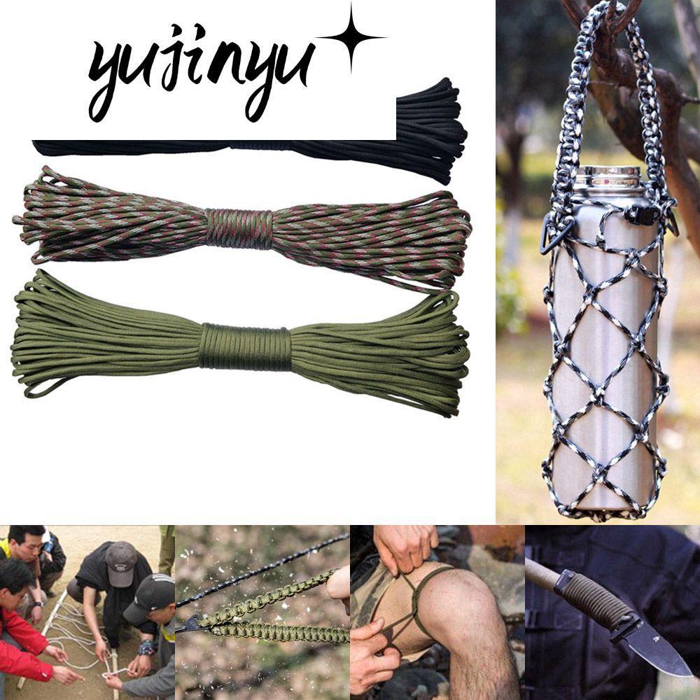 YUJINYU 25/50/100FT 550 LB Paracord เครื่องมือกลางแจ้ง Clothesline Climbing Lanyard