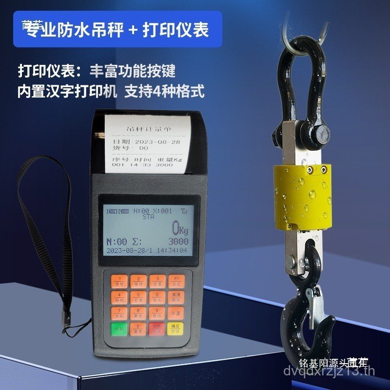 Whirlpool กันน้ํา OCS Crane Scale 5 T ขับรถ Scale Crane Scale 5 ตันเครนขนาดเครนตะขออิเล็กทรอนิกส์ Sc