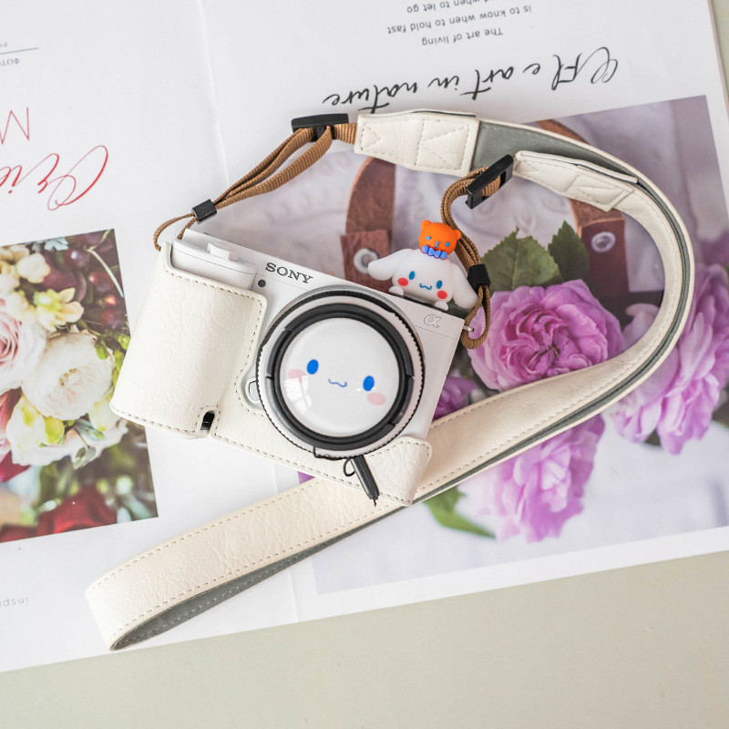 Sony ZVE10 Straw Case A6400 กระเป๋ากล้อง A6700 Sony ZVE10 เคสป้องกัน A6400 กระเป๋ากล้อง A6700 ซองหนั