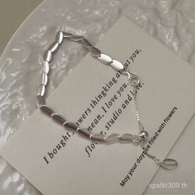 Doudou เครื่องประดับเงินสเตอร์ลิงดึงออกสไตล์เกาหลีเวอร์ชั่นเกาหลีที่เรียบง่ายการออกแบบสร้อยข้อมือ Ni