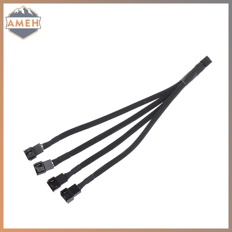Technicolorepic PWM Fan Splitter 4pin Adapter Cable 1 ถึง 1 2 3 4puter CPU Fan Splitter Cable TEC
