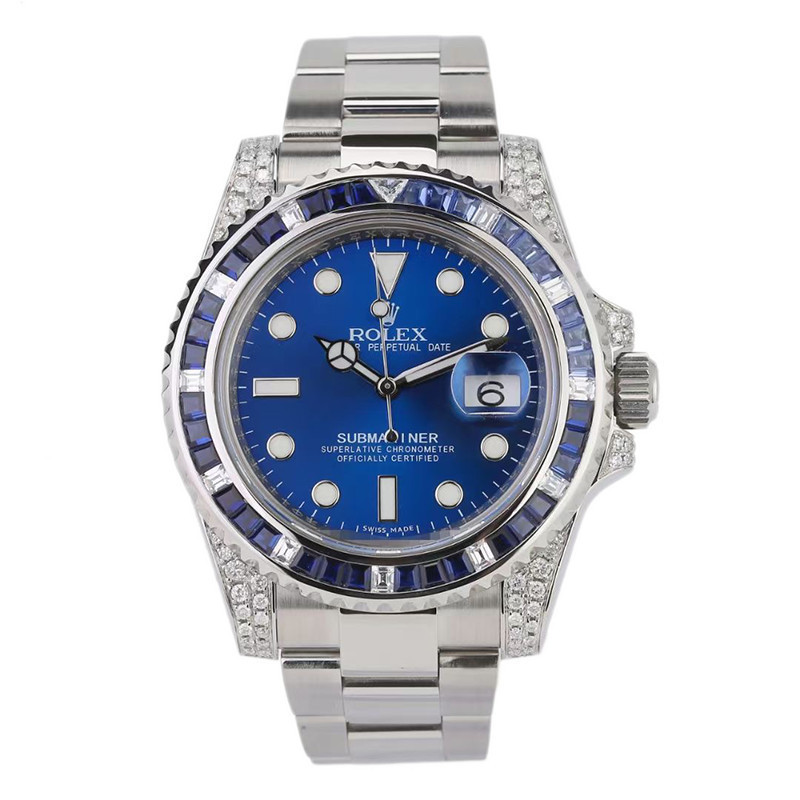 Rolex Rolex Rolex Submariner Steel Automatic Mechanical Watch นาฬิกาผู้ชาย116610ด้านหลังเพชร-เรียงรา